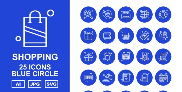 Набор иконок на тему shopping