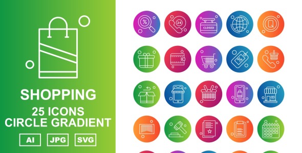 Набор иконок на тему shopping