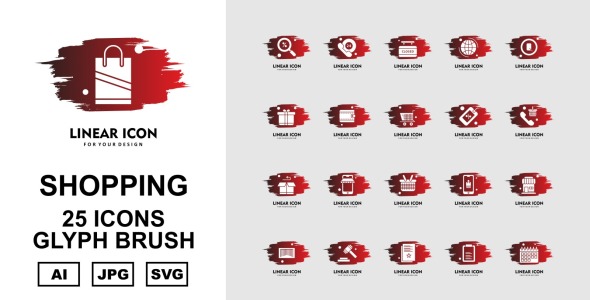 Набор иконок на тему shopping