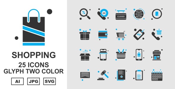 Набор иконок на тему shopping