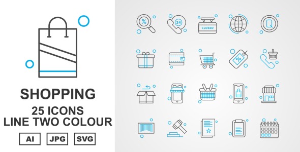 Набор иконок на тему shopping