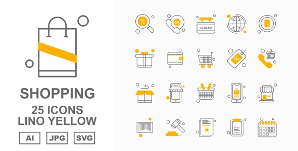 Набор иконок на тему shopping