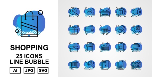 Набор иконок на тему shopping