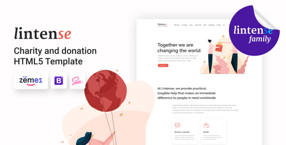 шаблон целевой страницы благотворительной организации