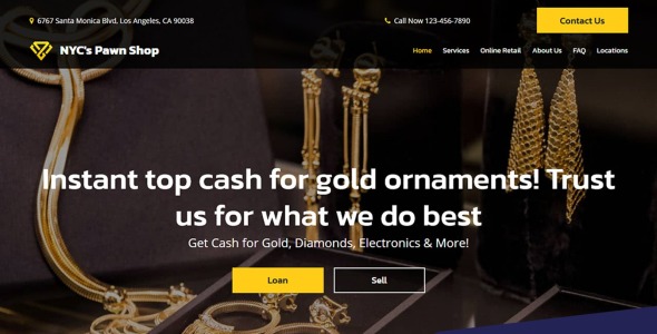 ломбард Нью Йорка moto cms 3 шаблон