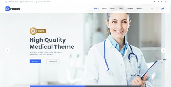 phami – medical &amp; health shopify theme