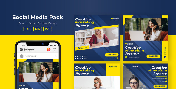 Шаблон для соцсетей на тему графика