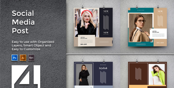 Шаблон для соцсетей на тему графика