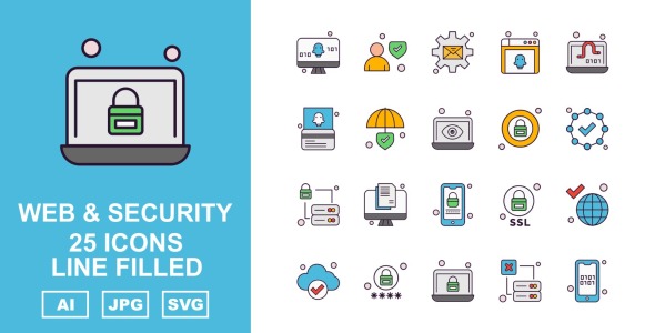 Набор иконок на тему security