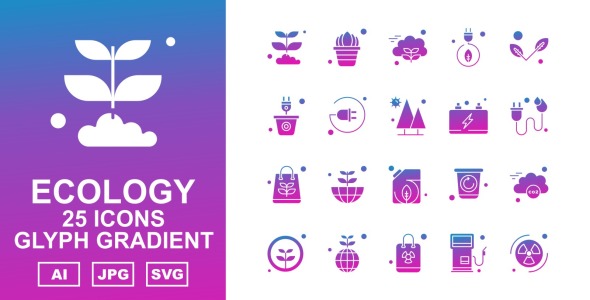 Набор иконок на тему nature