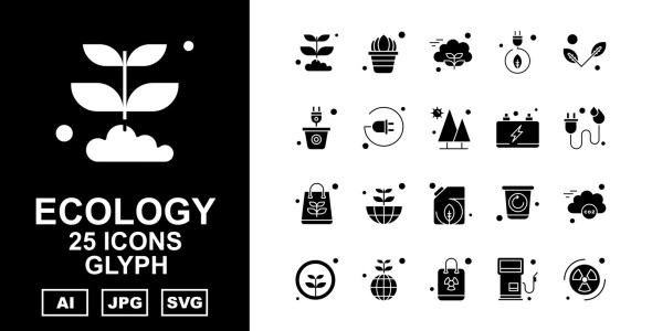 Набор иконок на тему nature