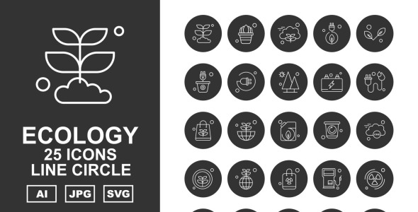 Набор иконок на тему nature