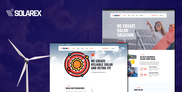 Solarex Renewable Solar Energy WordPress Theme