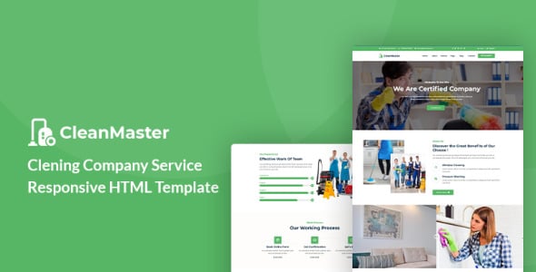 Cleaning Company Service HTML5 Website Template