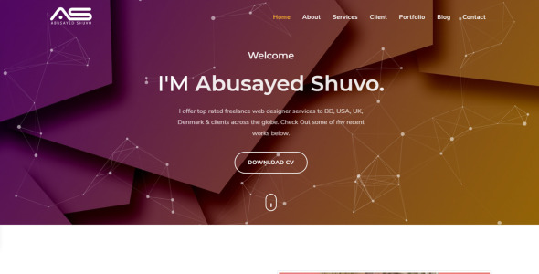 Shuvo Personal Portfolio Landing Page Template