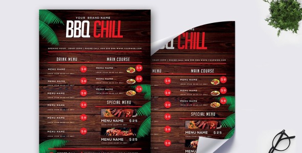 Фирменный стиль на тему еда и ресторан