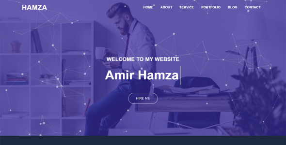 шаблон целевой страницы личного портфолио хамзы