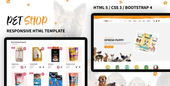 адаптивный шаблон сайта зоомагазина