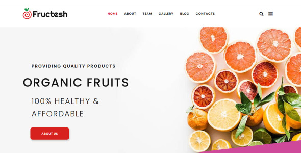 шаблон organic fruits moto cms 3