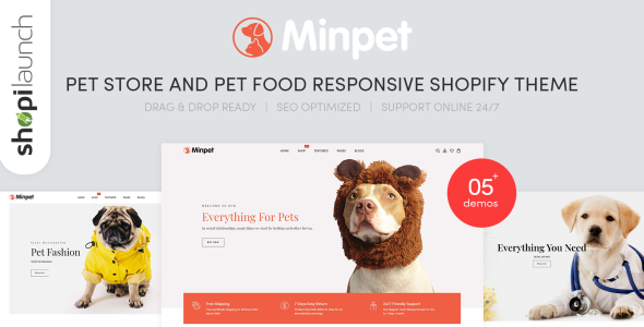 Pet Store and Pet Food Responsive Shopify Theme