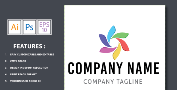 Шаблон логотипа на тему графика