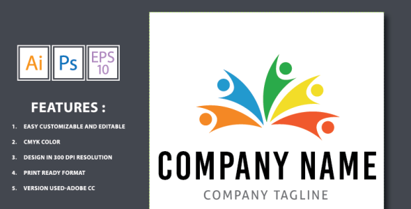 Шаблон логотипа на тему графика