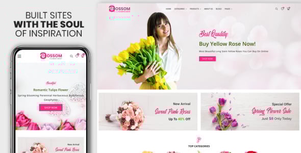 The Flower &amp; Gift  Premium Boostrap Shopify Theme