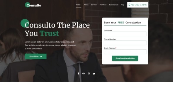закон и бизнес консалтинговое агентство html5 шаблон целевой страницы