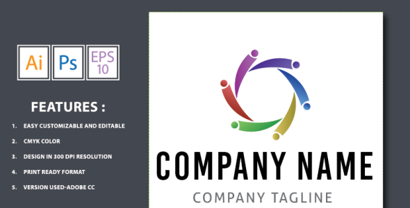 Шаблон логотипа на тему графика