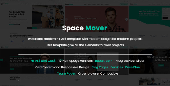 Space Mover Website Template