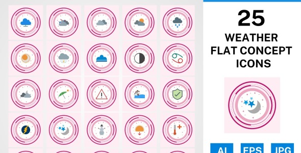 Набор иконок на тему weather