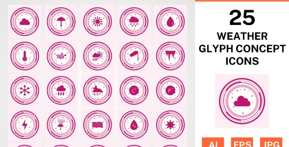 Набор иконок на тему weather