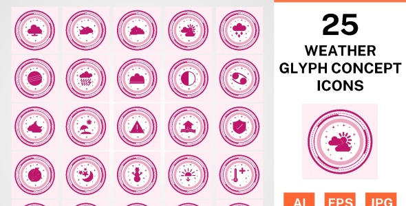 Набор иконок на тему weather