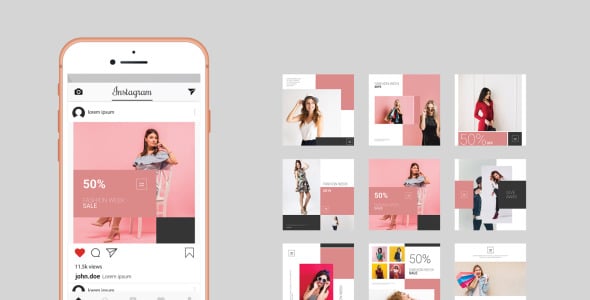 Шаблон для соцсетей на тему графика