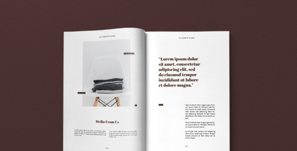 Magazine Template на тему дизайн и фотография