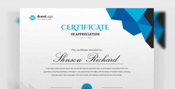 Шаблон сертификата на тему графика