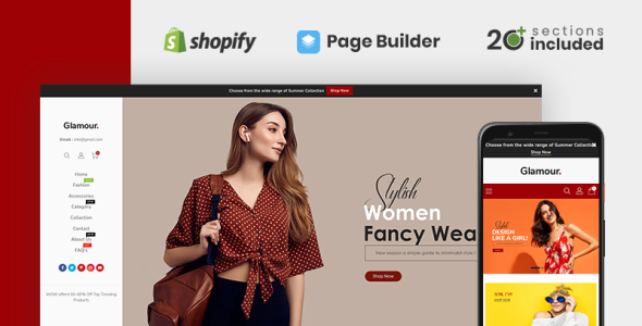 Glamour Fashion Store Shopify Theme