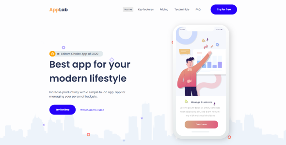 Modern App Landing Page Template