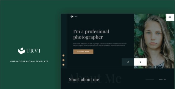 personal multipurpose portfolio Landing Page Template