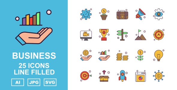 Набор иконок на тему business