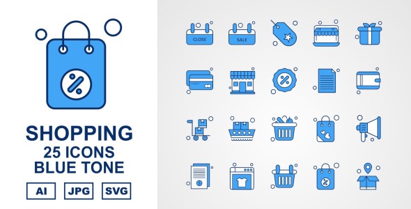 Набор иконок на тему shopping