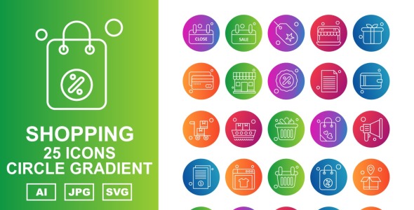 Набор иконок на тему shopping