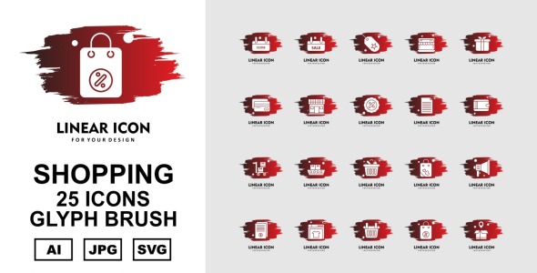 Набор иконок на тему shopping