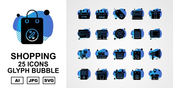 Набор иконок на тему shopping