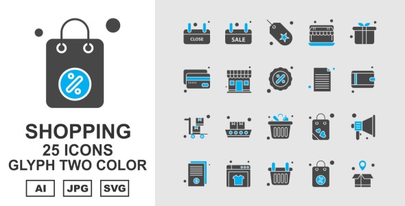 Набор иконок на тему shopping