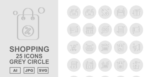 Набор иконок на тему shopping