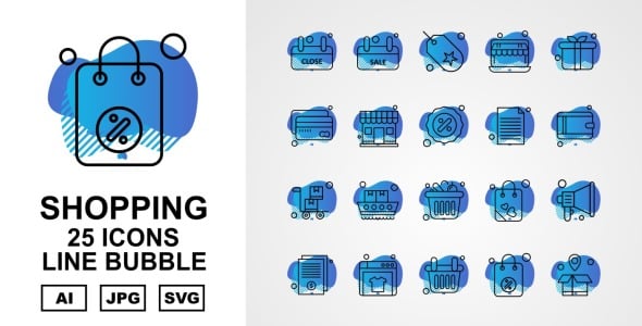 Набор иконок на тему shopping