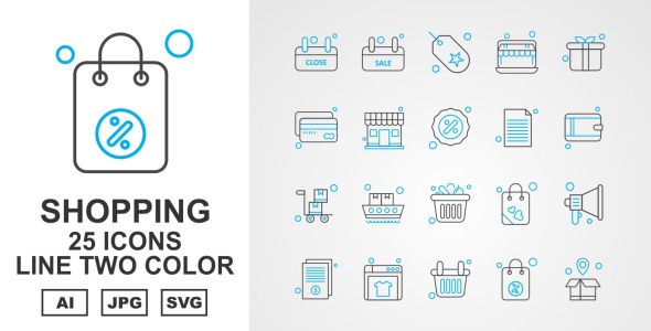 Набор иконок на тему shopping