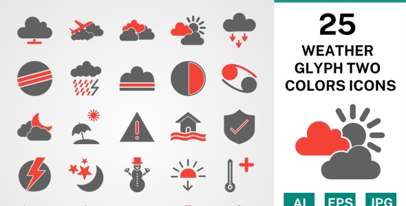 Набор иконок на тему weather