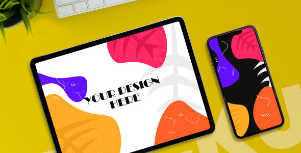 Мокап для продукта на тему графика